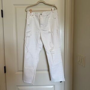 J. Crew women’s White Relaxed Jeans